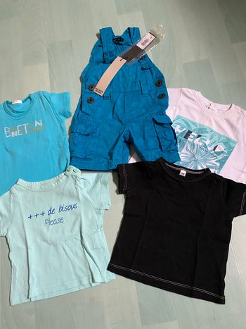 Salopette et tee shirts