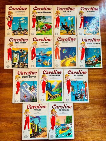 gros lot de 13 livres Caroline état satisfaisant Grands albums Hachette Pierre Probst