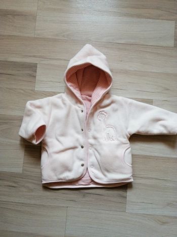 Veste réversible côté écru en polaire