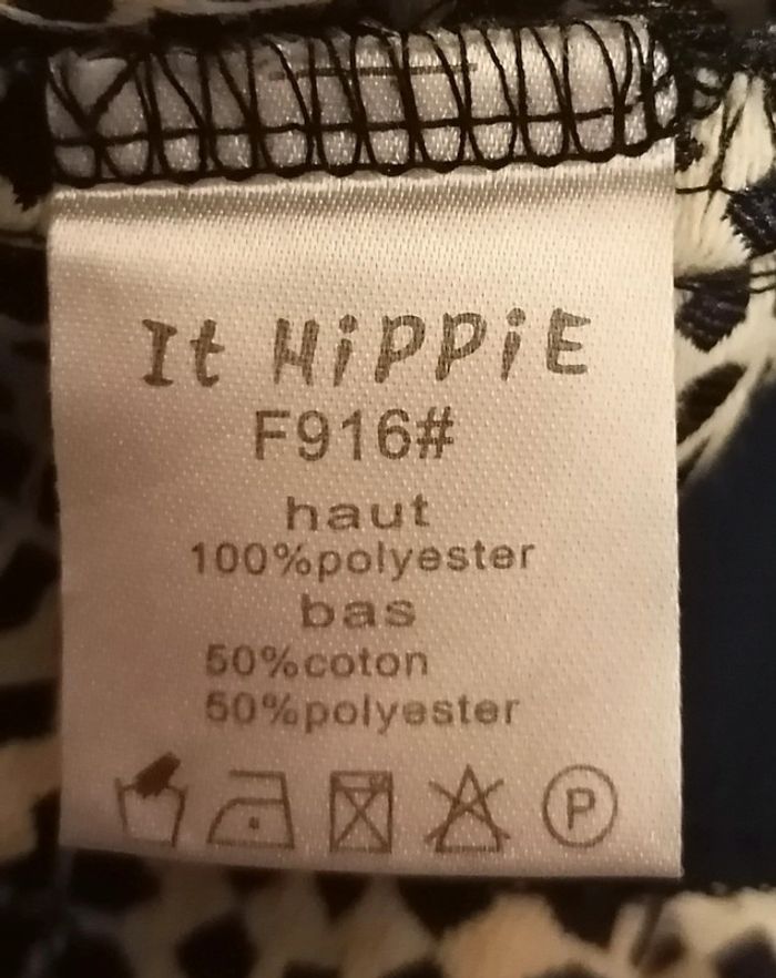 Robe 2 en 1 bleu marine blanc fluide taille S It Hippie - photo numéro 12