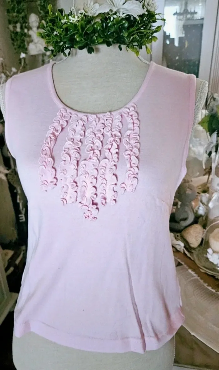 Haut debardeur rose Agathe Velmont Taille 40/42 Neuf - photo numéro 2