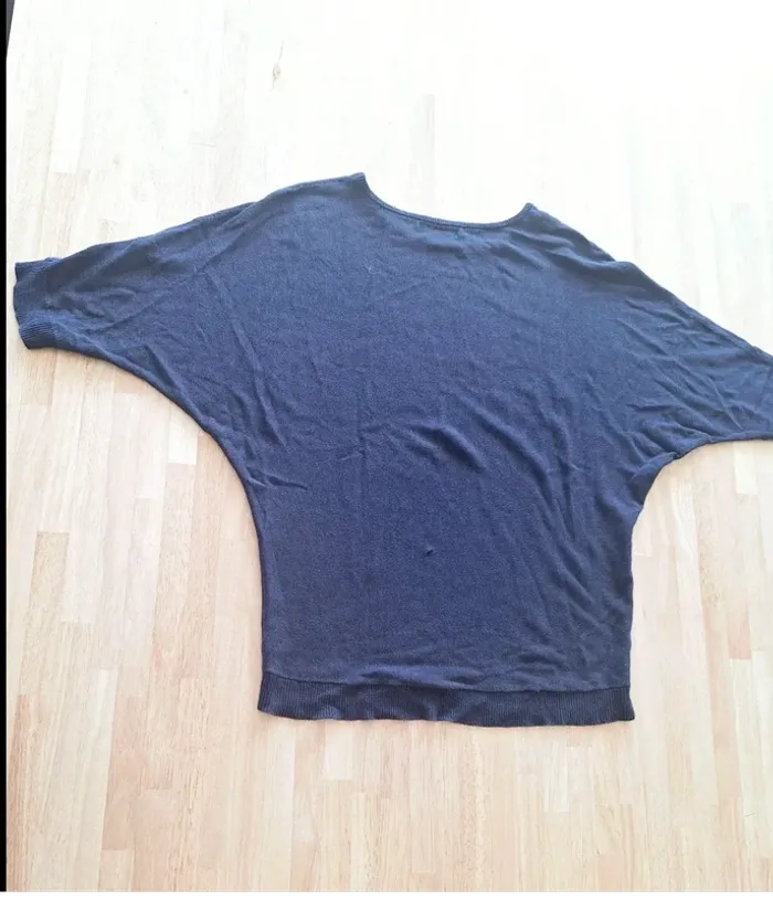 Top bleu manches chauve souris 🦇 T38-M - photo numéro 3