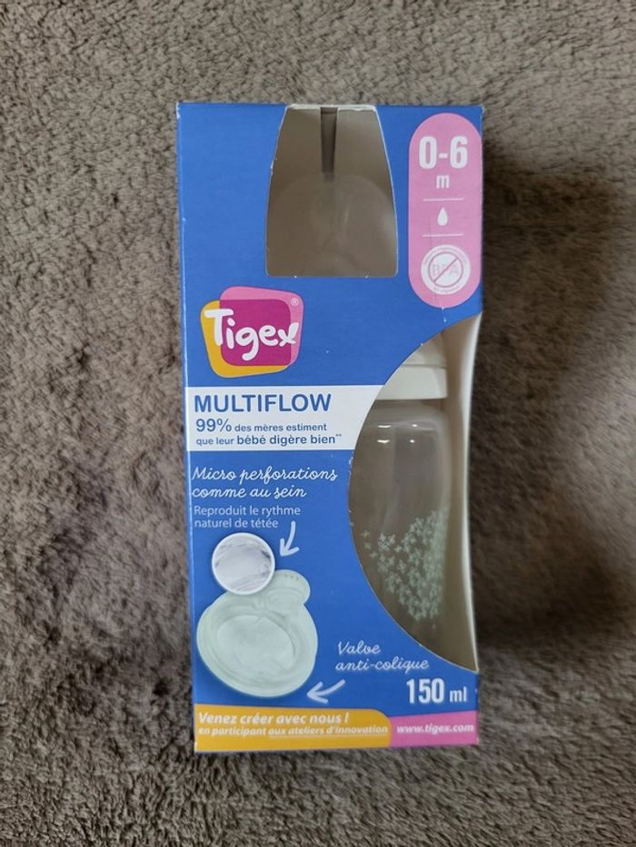 Biberon tigex multiflow 0-6mois