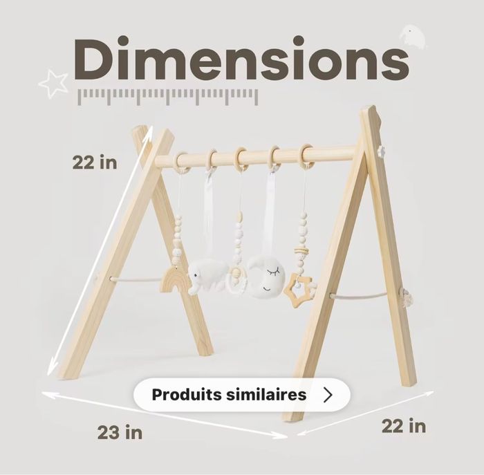 Arche bébé  d’éveil en bois