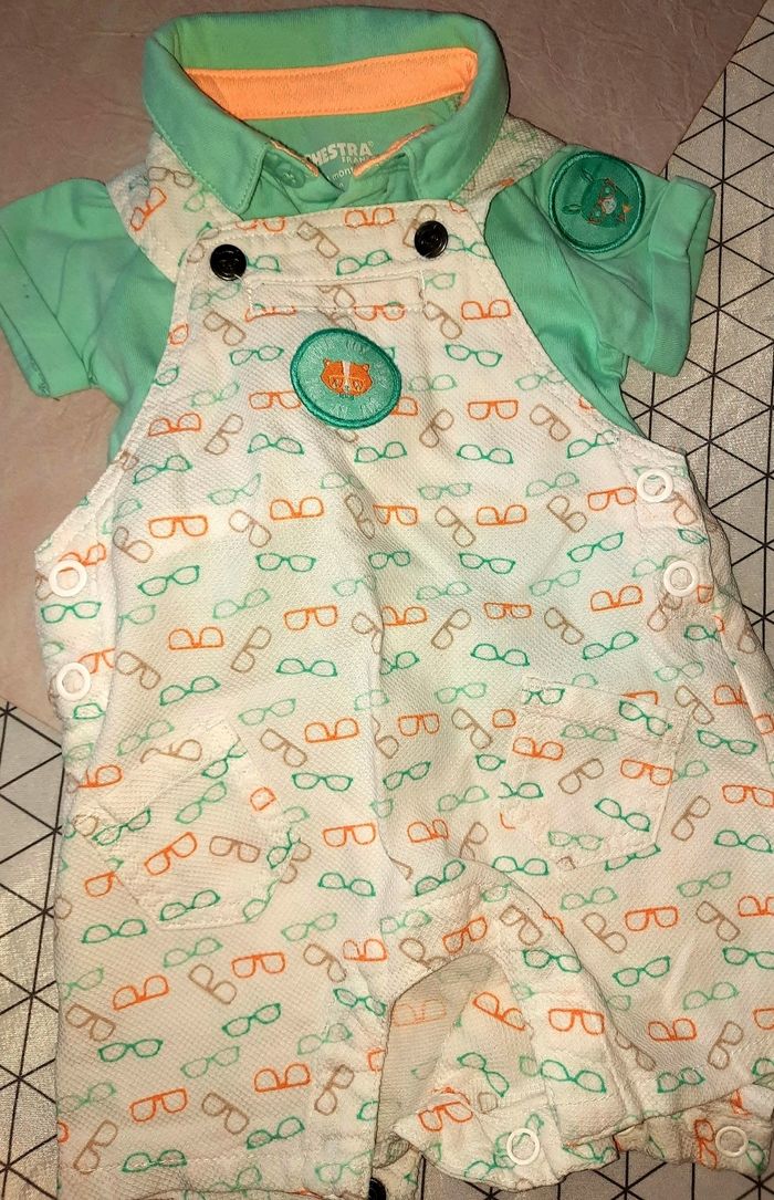 Ensemble salopette courte