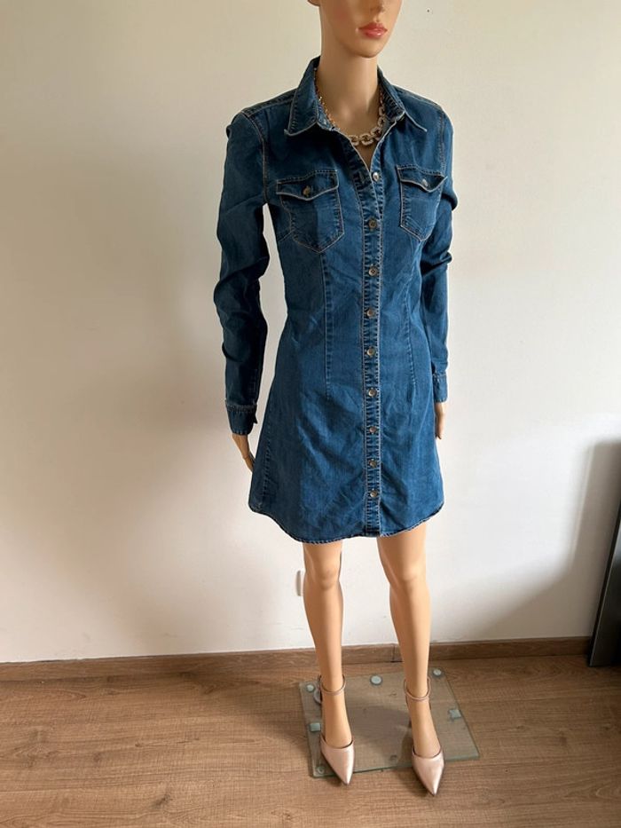 Robe bleue en jean à manches longues Only taille S jamais portée - photo numéro 4