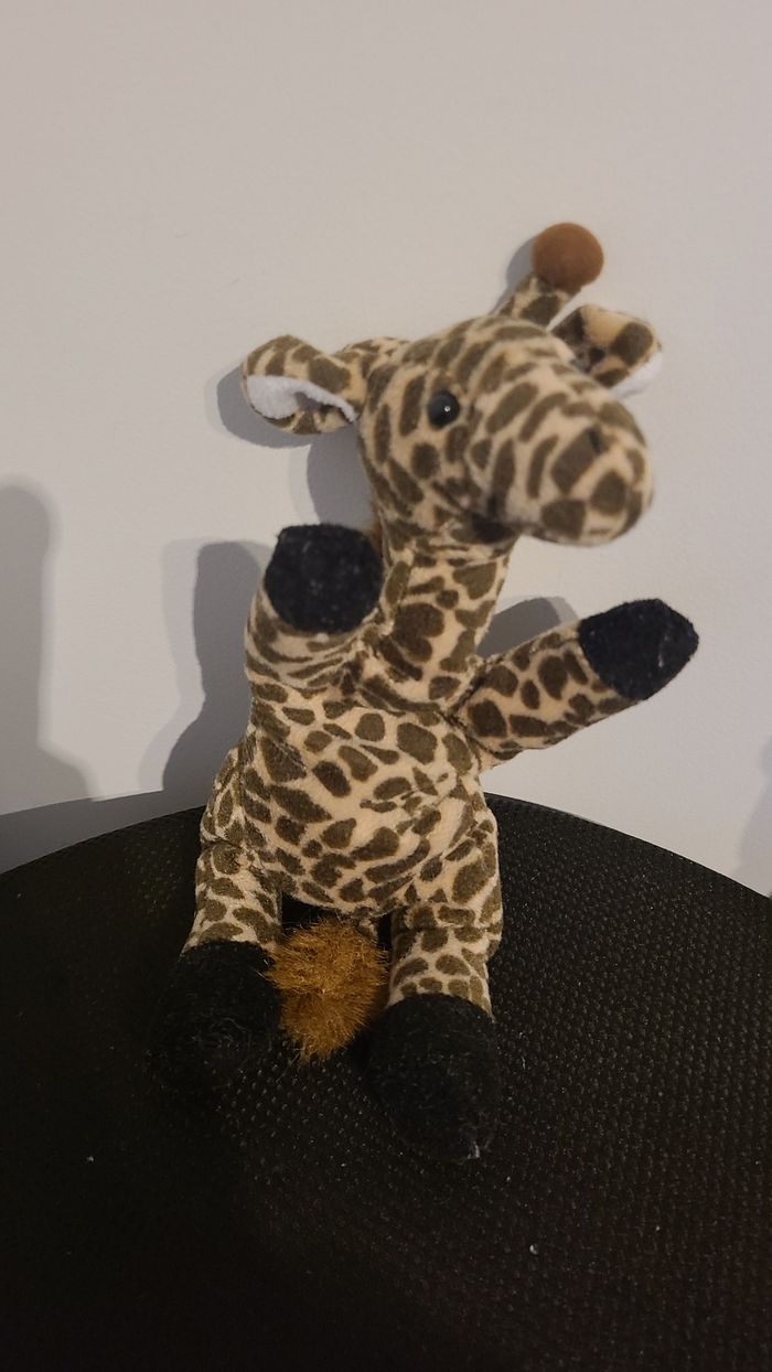 Peluche girafe PLEIN NORD marron beige 25 cm - photo numéro 3