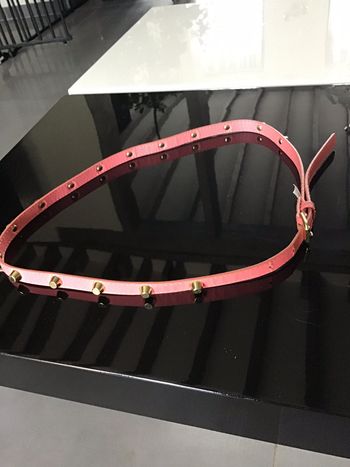 Ceinture rose corail motifs dorés