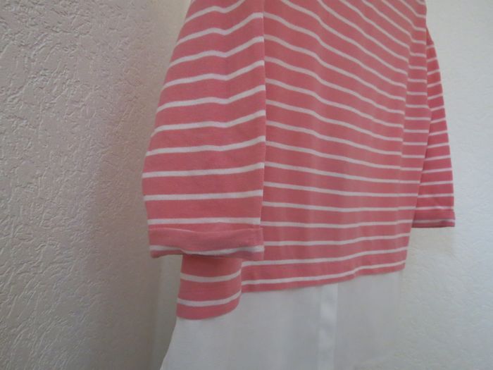 🌸 HAUT RAYÉ ROSE & BLANC – EFFET 2-EN-1 ULTRA TENDANCE 🌸 - photo numéro 3