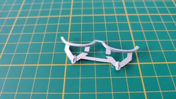 Chrome arrière pièce détachée miniature Bburago Burago Chevrolet Corvette 1957 1/24 1/24e 1/24ème #D