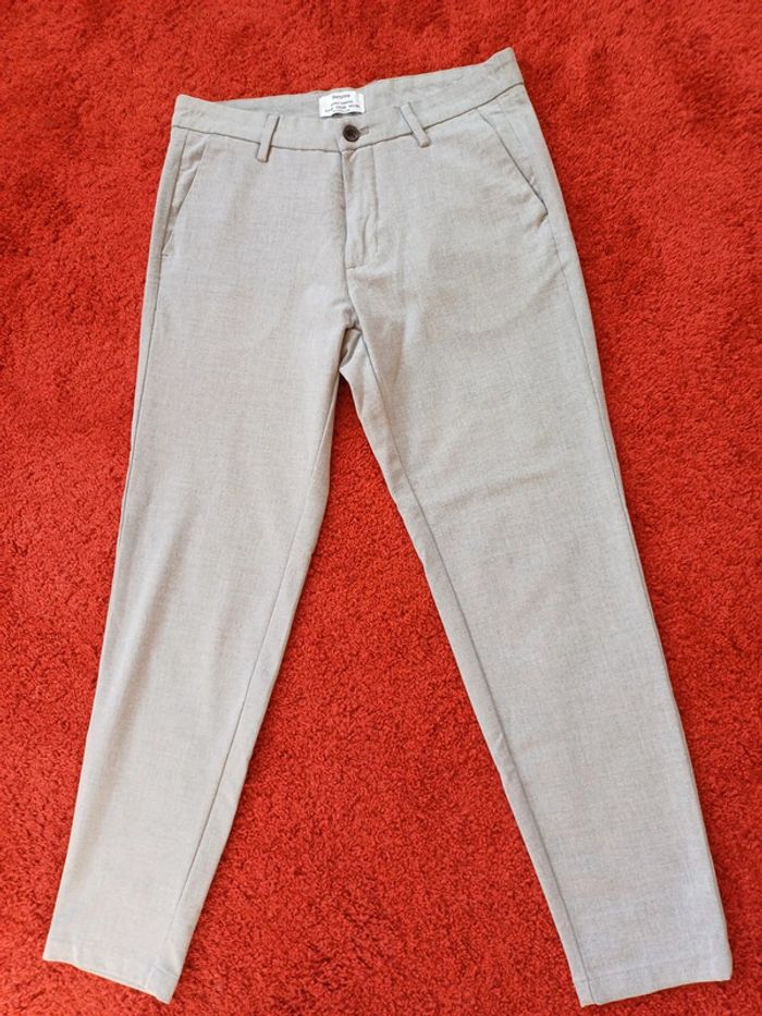 Pantalon gris homme Bershka