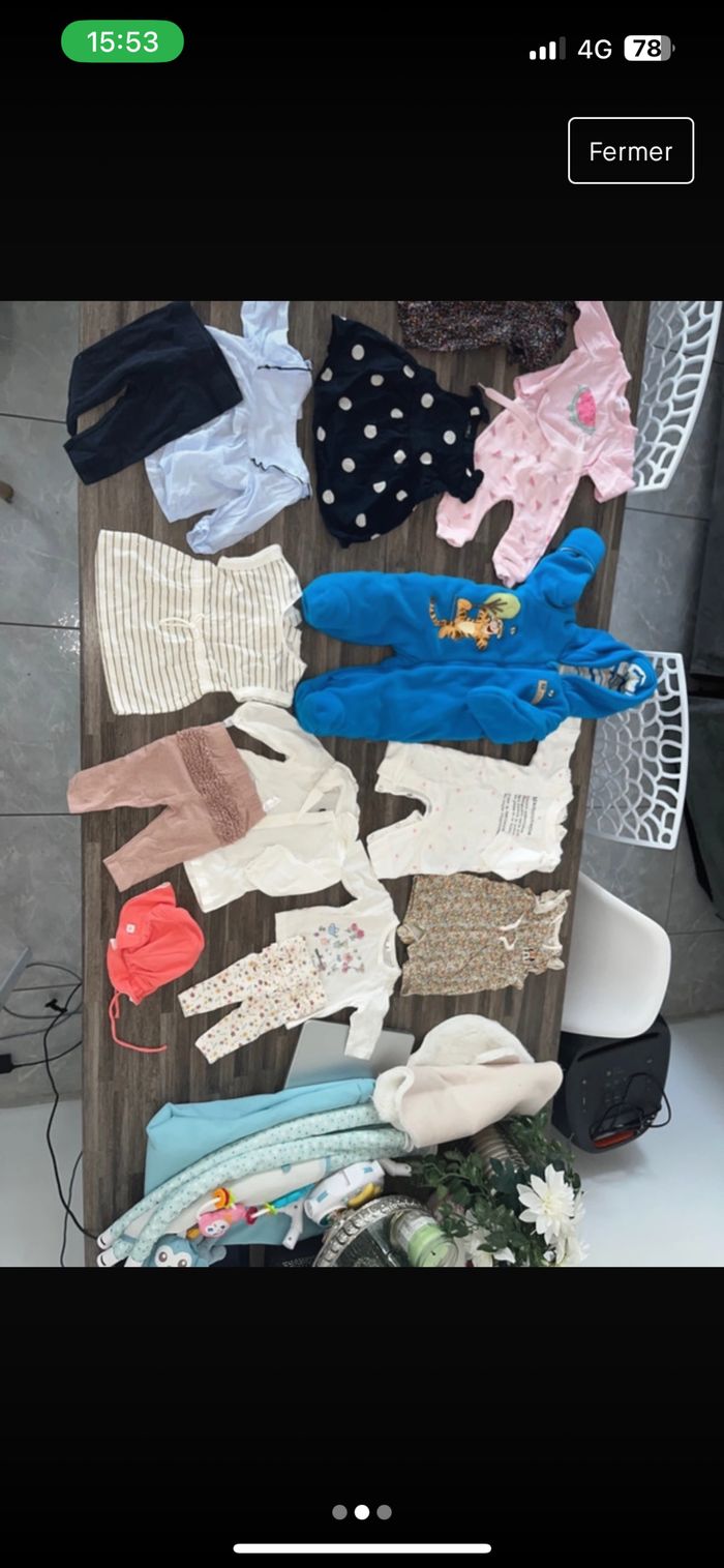 Lots vêtement 0/1 mois - photo numéro 2