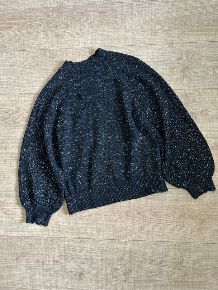 Pull noir et pailleté à manches longues Naf Naf taille S TBE - photo numéro 7
