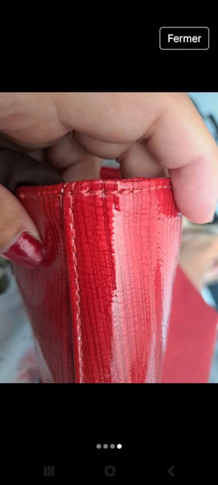 Sac à main rouge cerise Bata - photo numéro 4