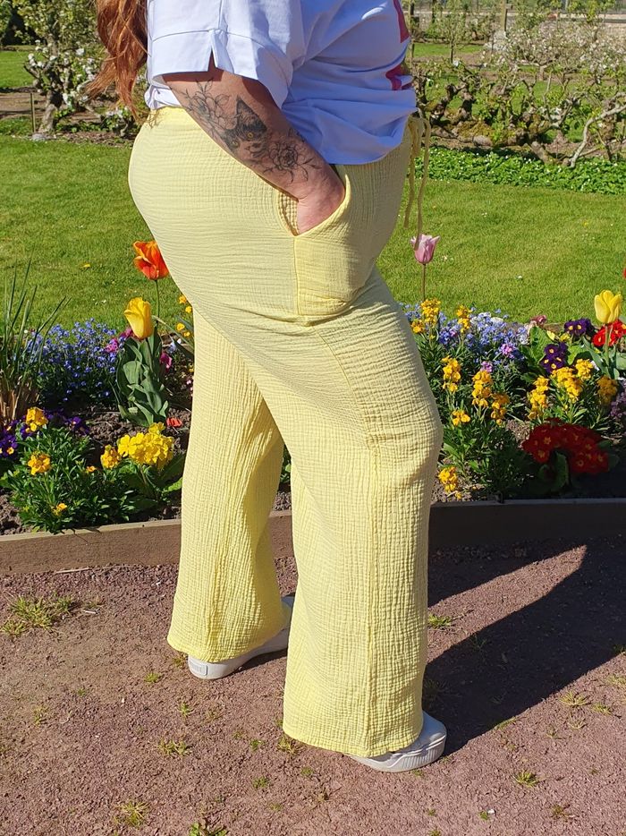Pantalon gaze de coton Rio jaune
TU - photo numéro 3