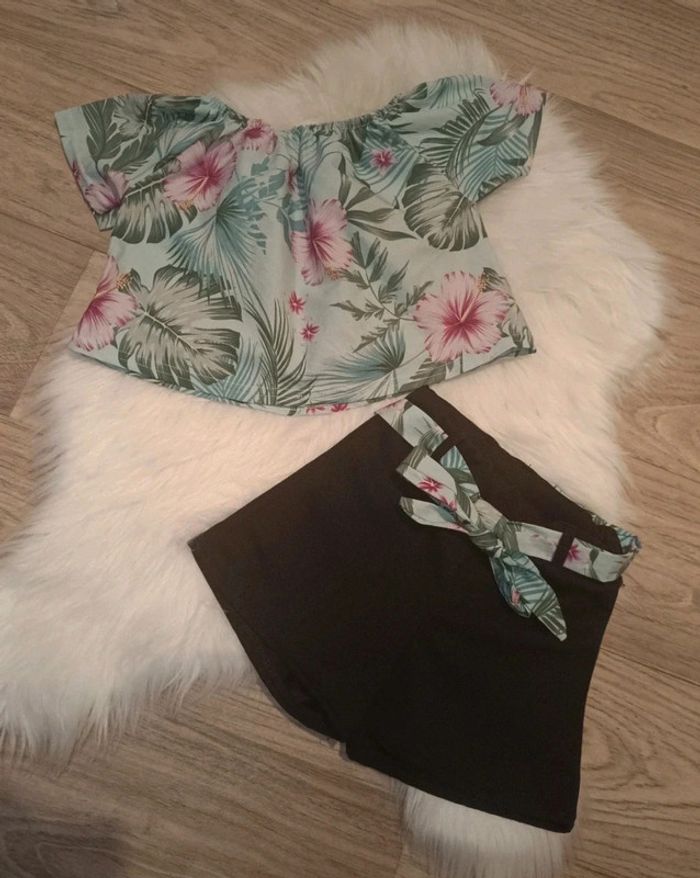 Ensemble d'été floral fille