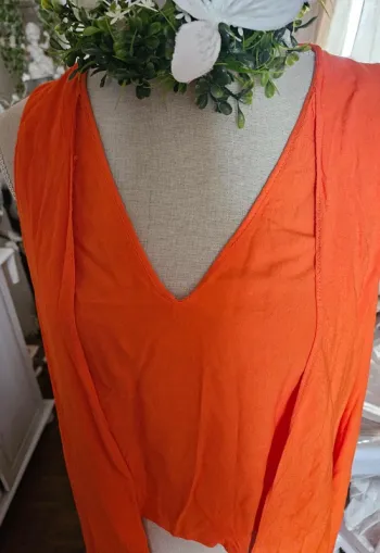 Tunique asymétrique orange Zara Taille M Neuve