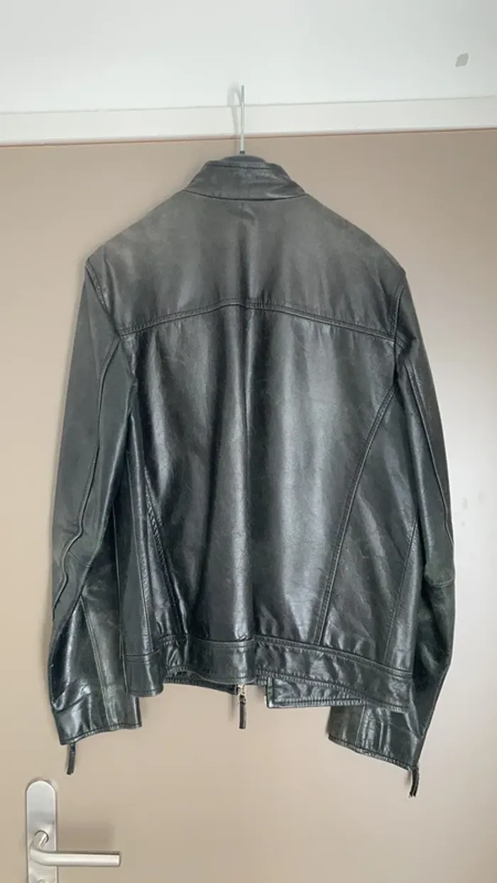 Blouson homme en cuir noir taille L Oakwood - photo numéro 12
