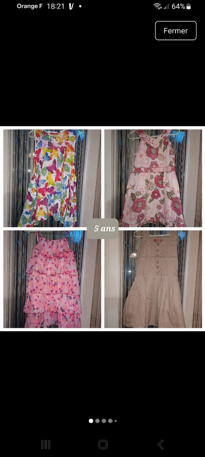 Lot 4 robe ete 🦋 taille 5 ans