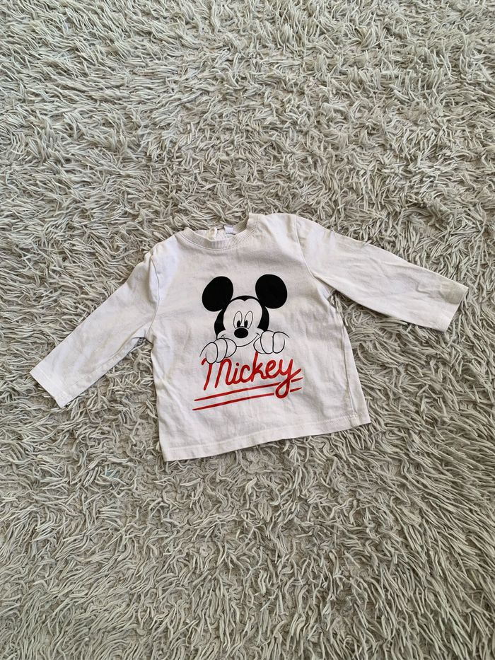 3 t-shirt Mickey 6mois - photo numéro 2