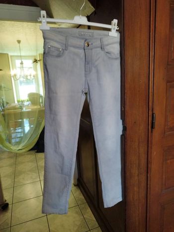 Jeans gris droit 70% coton S/36