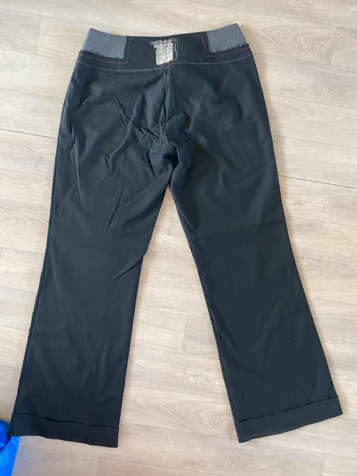 Pantalon droit noir taille basse LMV - photo numéro 2