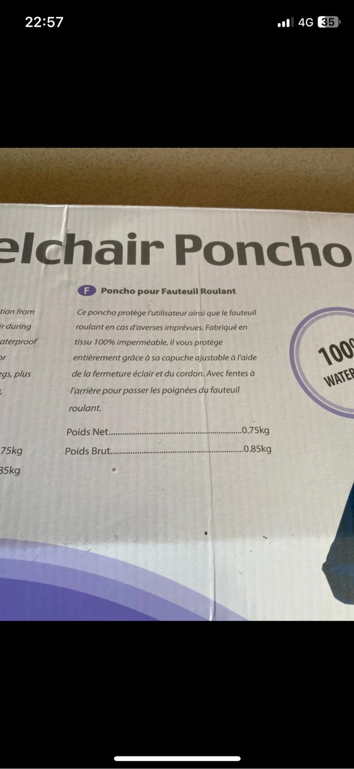 Poncho  pour fauteuil roulant - photo numéro 3