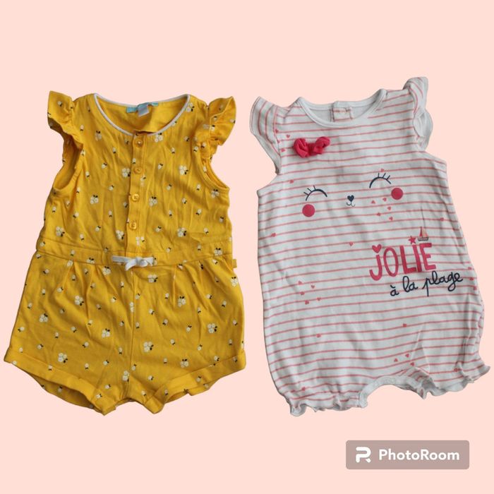 Lot de 2 combi-short taille 12 mois - photo numéro 4