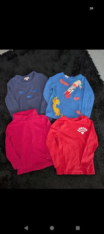 T-shirt manches longues fille 3 ans DPAM
