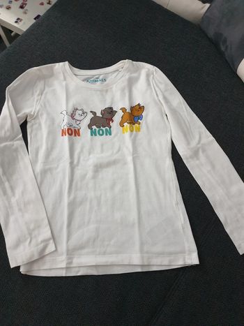 Pull fins t-shirt à manches longues fille 10 ans Disney Aristochats