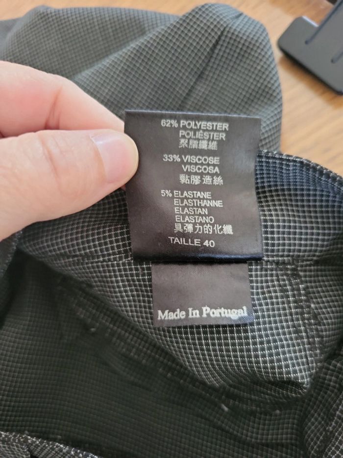Cop copine pantalon carreaux noir gris Taille 40 L - photo numéro 8