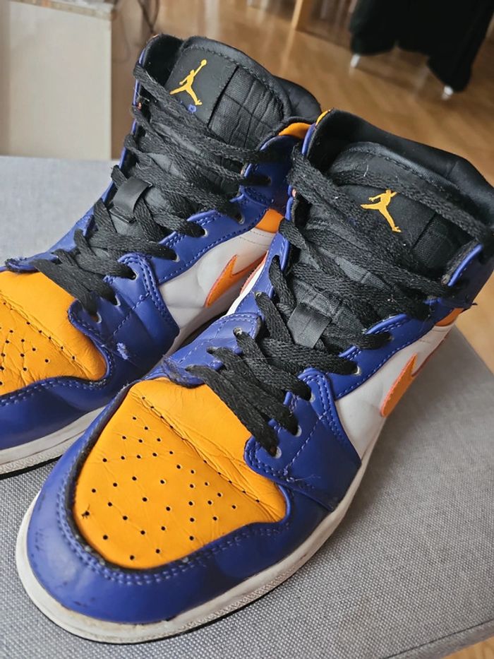 🔥Nike Air Jordan 1 Mid Lakers T.40 💫🏀 - photo numéro 3