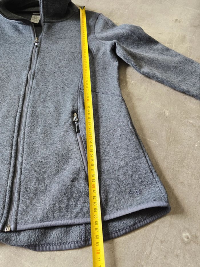 Veste polaire zippée Champion grise femme coupe cintrée col montant taille L - photo numéro 10