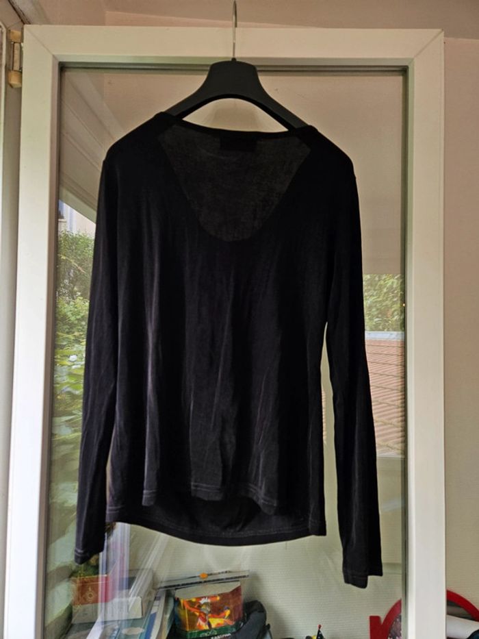 T-shirt manches longues noir vintage taille 38 - photo numéro 2