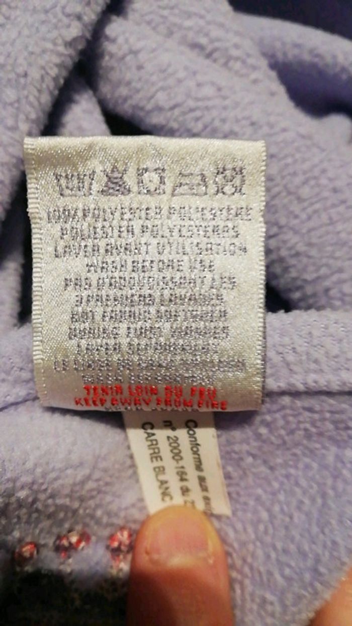 Plaid bébé fille mauve, Carré Blanc - photo numéro 4