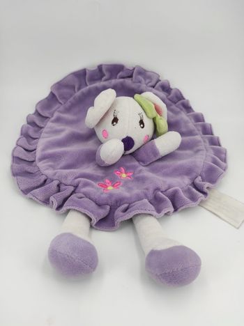 Doudou Semi Plat Souris violette Kimbaloo