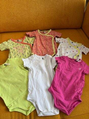 Lot de 6 bodies 6 mois