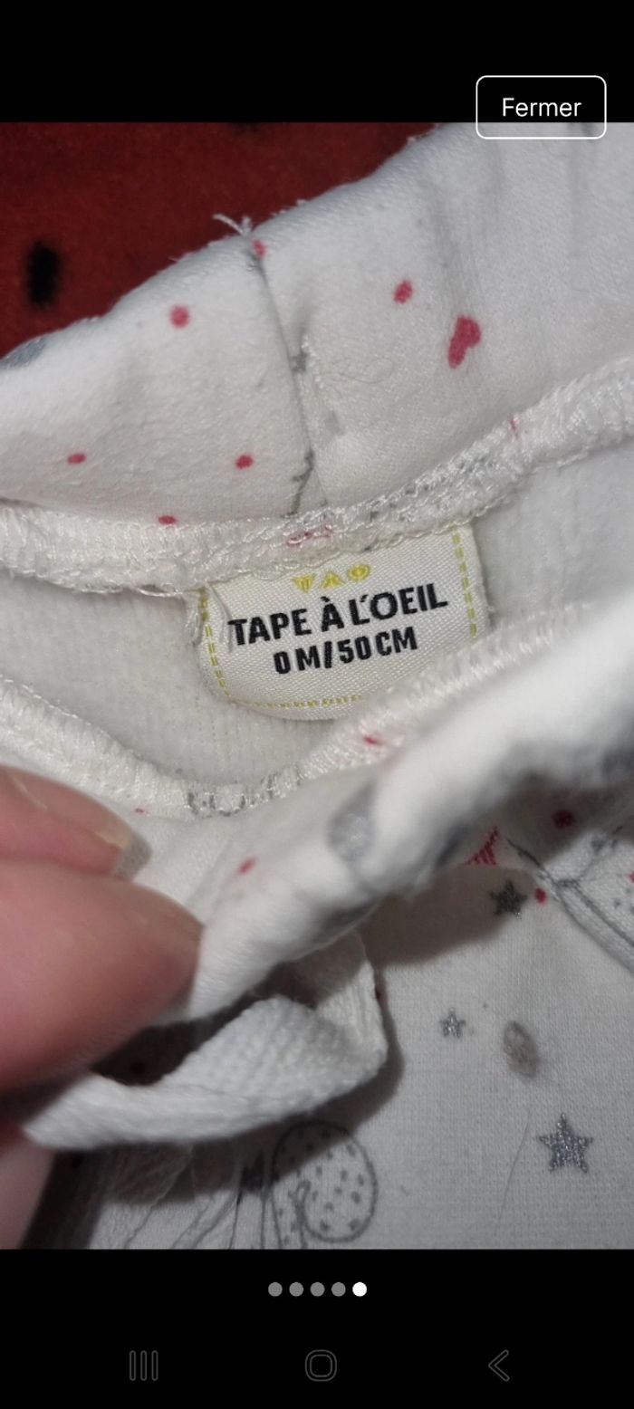 Pantalon polaire naissance 0 mois fille en bon état - photo numéro 5