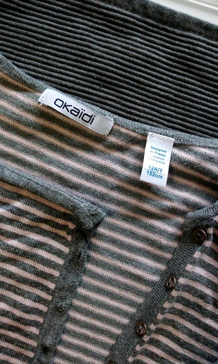 Pull rose et gris - photo numéro 3