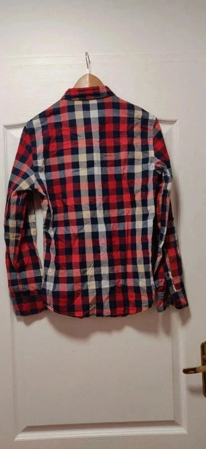 Neuve chemise ml à carreaux rouges Bershka S - photo numéro 2