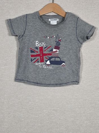 T-shirt manche courte gris 71 cm 