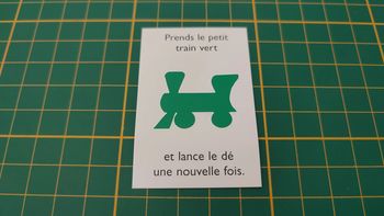 Carte Prends le petit train vert pièce jeu de société Monopoly junior à la fête foraine Hasbro #B83