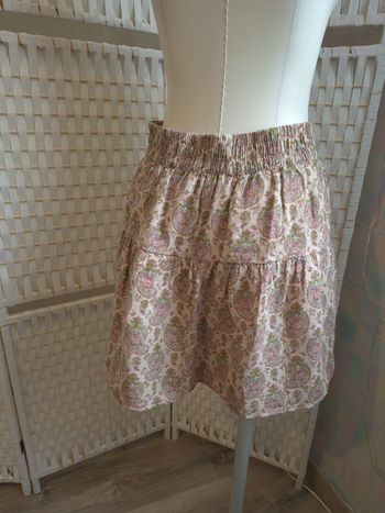 🌸 jolie jupe courte fleurie Etam  style bohème femme TL / 40