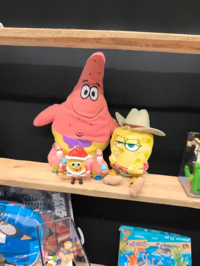 Squarepants Bob l'éponge sponge peluche plush cowboy west western noël Christmas marionnette puppets - photo numéro 3