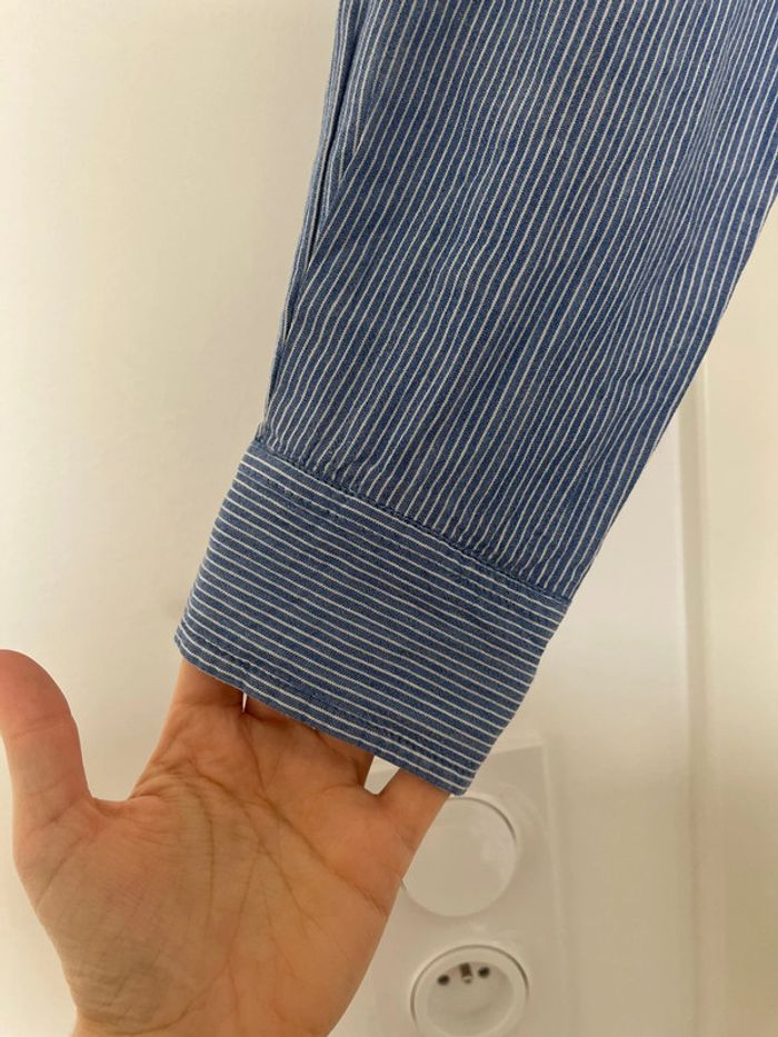 Chemise bleu à rayures taille 40 - photo numéro 7