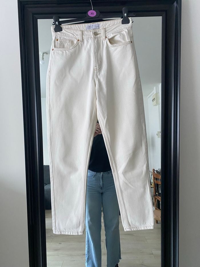 Jean crème taille haute style mom Primark