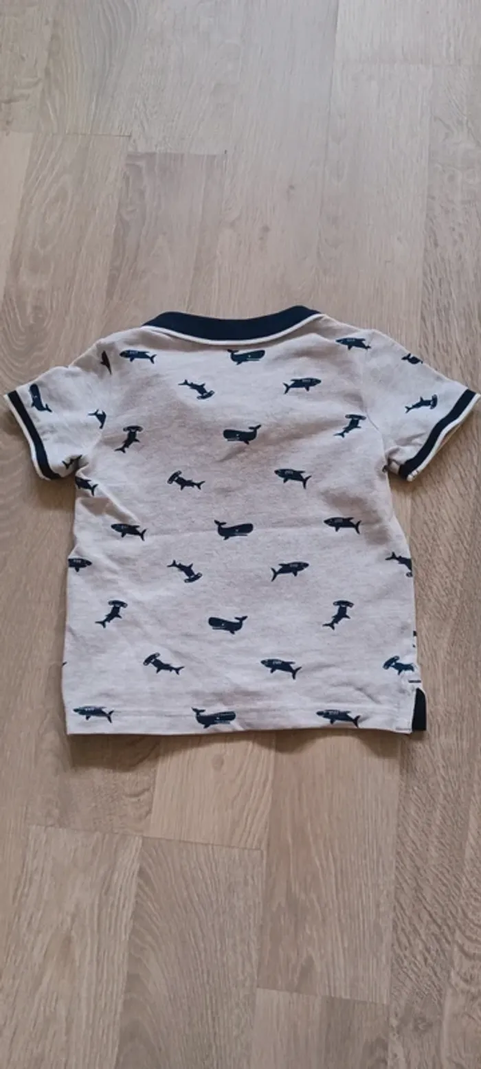 Ensemble polo short garçon motif requins - photo numéro 7