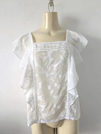Débardeur blanc vintage - Micmac St Tropez - taille 36