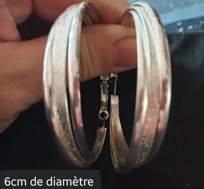 Créoles métal argenté
