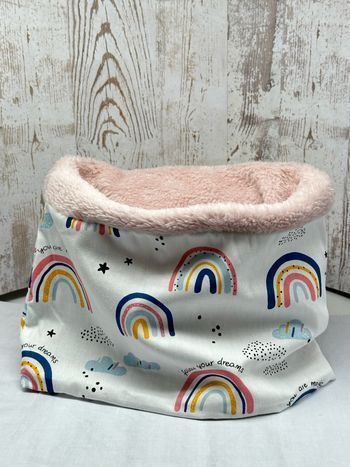 Snood fille motifs arc en ciel, cache cou fille